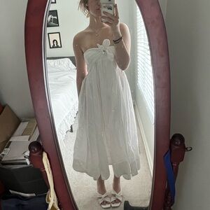 White Anthropologie Midi Dress